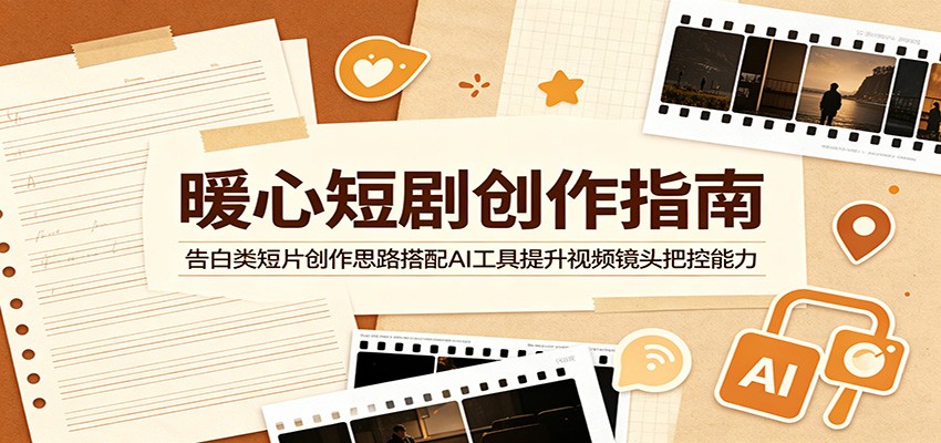 暖心短剧创作指南：告白类短片创作思路搭配AI工具提升视频镜头把控能力-huitchan网创