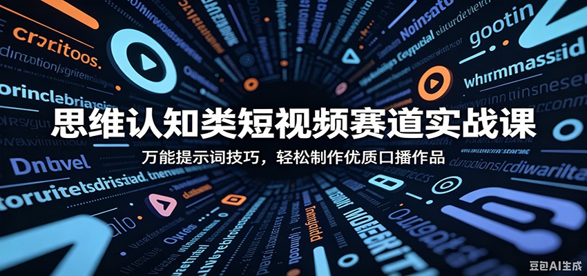思维认知类短视频赛道实战课：万能提示词技巧，轻松制作优质口播作品-huitchan网创
