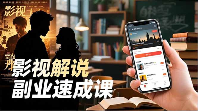 Tk影视解说副业速成课，软件安装、全流程实操、爆款预设，新手两周变现-huitchan网创