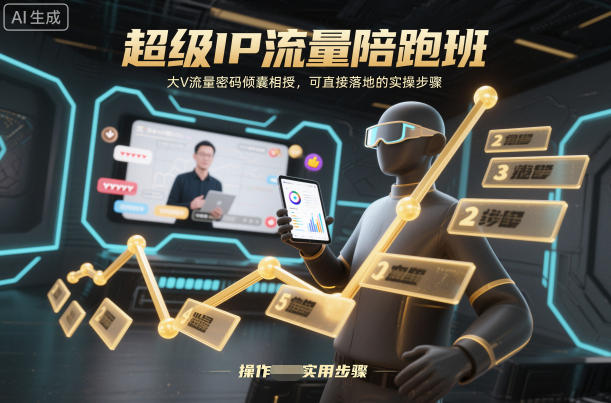 超级IP流量陪跑班，大V流量密码倾囊相授，可直接落地的实操步骤-huitchan网创