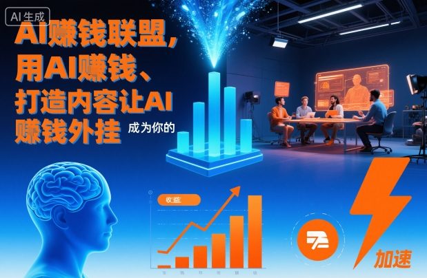AI賺钱联盟，用AI賺钱、打造内容让AI成为你的賺钱外挂-huitchan网创