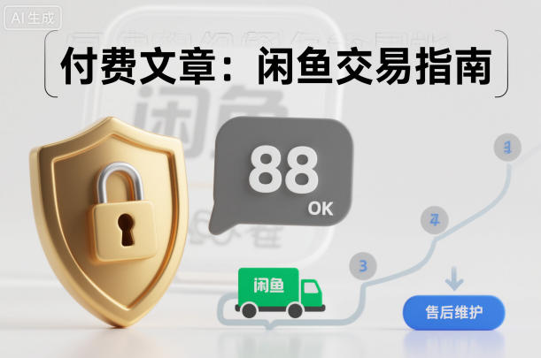 付费文章：闲鱼交易指南，怎么才能降低被坑被马扁的概率-huitchan网创