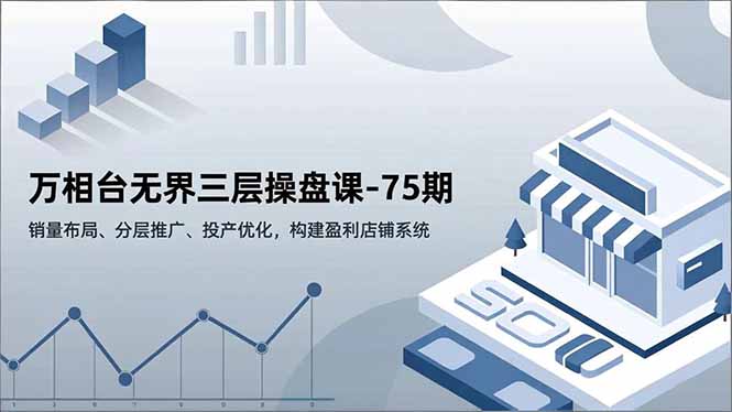 万相台无界三层操盘课-75期，销量布局、分层推广、投产优化，构建盈利店铺系统-huitchan网创