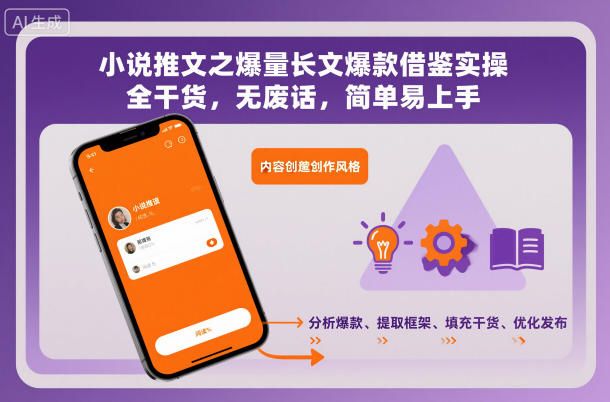 小说推文之爆量长文爆款借鉴实操，全干货，无废话，简单易上手-huitchan网创