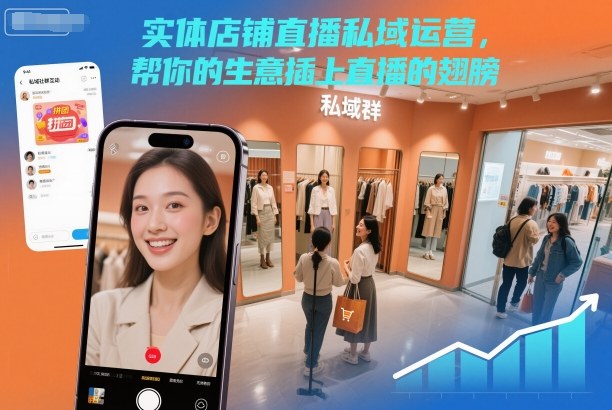 实体店铺直播私域运营，帮你的生意插上直播的翅膀-huitchan网创
