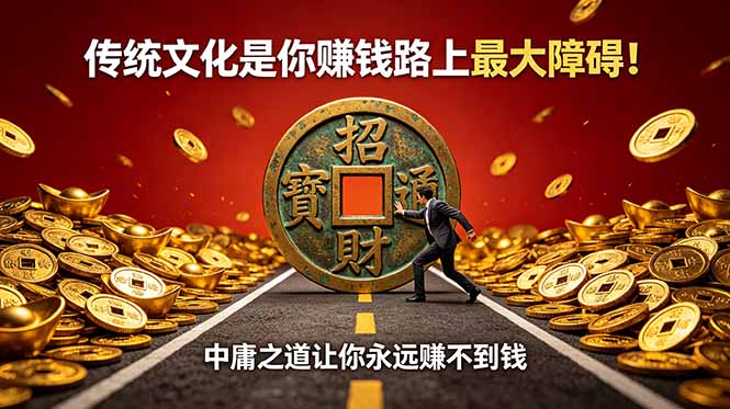 付费文章：传统文化是你赚钱路上最大障碍！中庸之道让你永远赚不到钱-huitchan网创