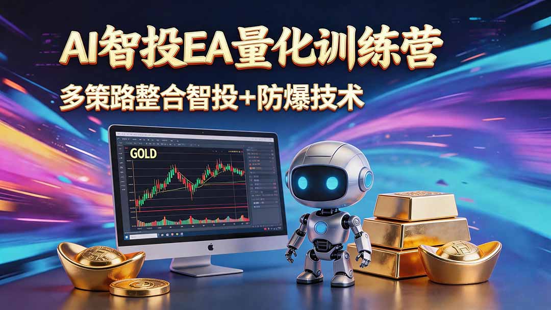 AI智投EA量化运营技术，自动化黄金操盘技术，小白也可以轻松上手日入1000+-huitchan网创