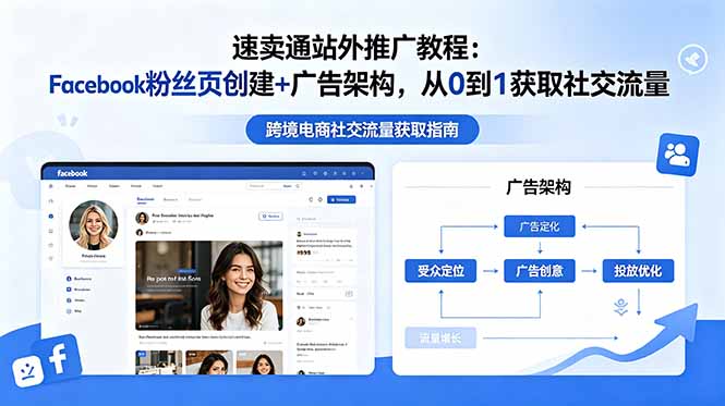 速卖通站外推广教程：Facebook粉丝页创建+广告架构，从0到1获取社交流量-huitchan网创