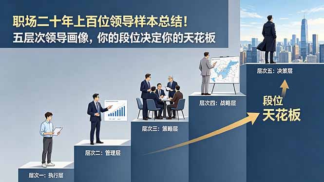 付费文章：职场二十年上百位领导样本总结！五层次领导画像，你的段位决定你的天花板-huitchan网创