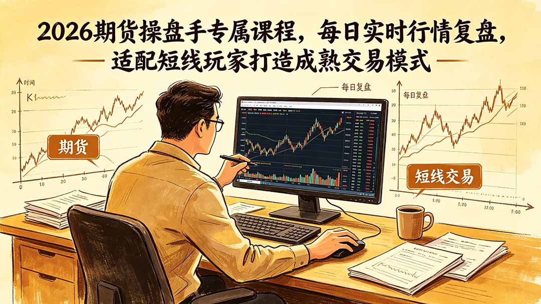 2026期货操盘手专属课程-更新6月，每日实时行情复盘，适配短线玩家打造成熟交易模式-huitchan网创